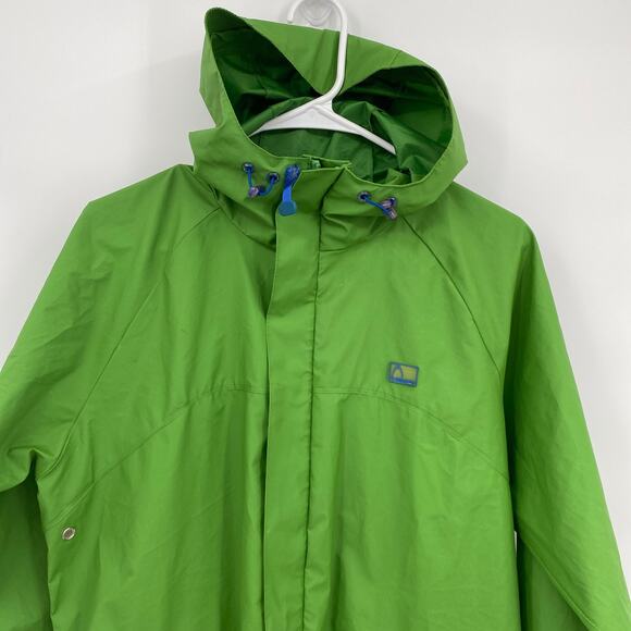 Head Full Zip Long Sleeve Raincoat Outdoor Jacket Green Kids Size XL - Picture 3 of 10